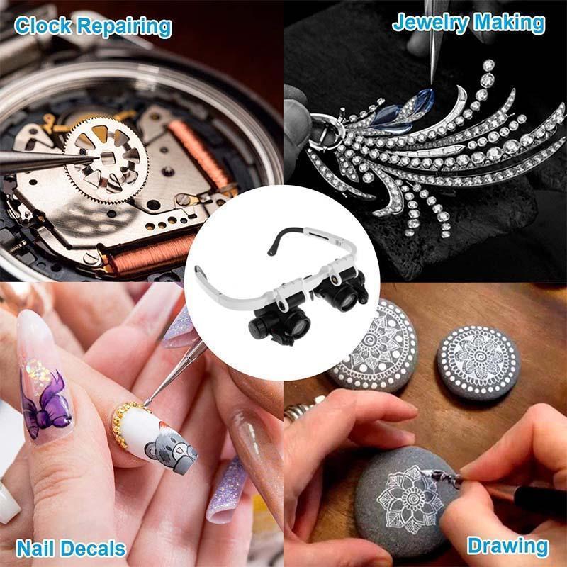 👓 50% DE RÉDUCTION ! 🔍 Loupe de Lunettes LED (8x 15x 23x) – Zoom Réglable, Lumière Intégrée & Léger Confortable ⚡