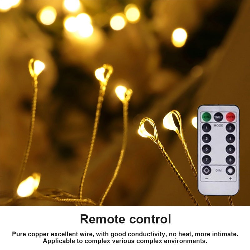 📢📢50% DE RÉDUCTION !!! 🎅 Guirlande Lumineuse USB - 8 Effets Lumineux, Fils de Cuivre Flexibles, Éclairage d'Ambiance Intérieur/Extérieur 🎄💡