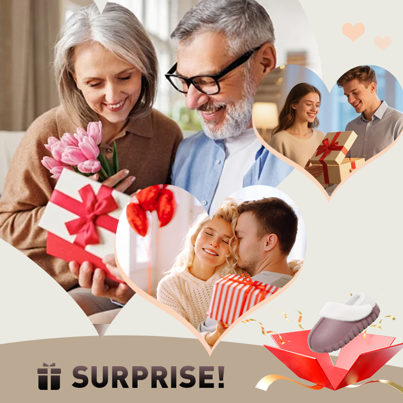 Chaussons en coton doublés de peluche avec talon recouvert -🥰La doublure est amovible et lavable en machine !