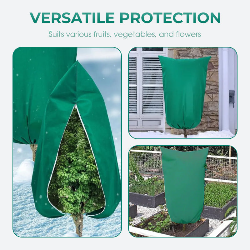 Housse d'hiver anti-gel pour plantes avec fermeture éclair et cordon de serrage