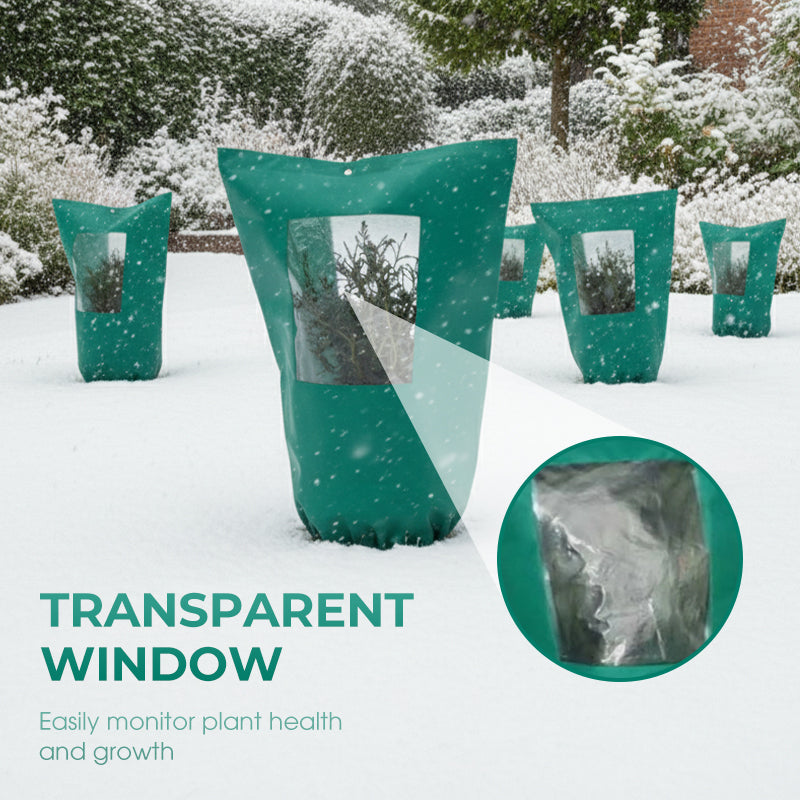 Housse d'hiver anti-gel pour plantes avec fermeture éclair et cordon de serrage