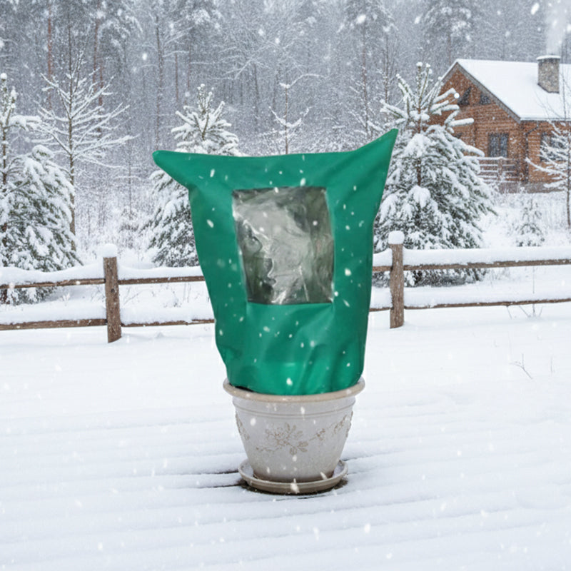 Housse d'hiver anti-gel pour plantes avec fermeture éclair et cordon de serrage