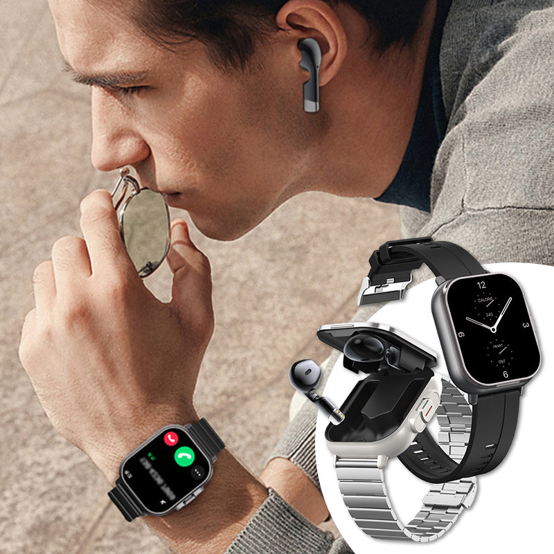 🔥Nouvelle vente exceptionnelle 2025🔥 Écouteurs Bluetooth 2 en 1 Smartwatch