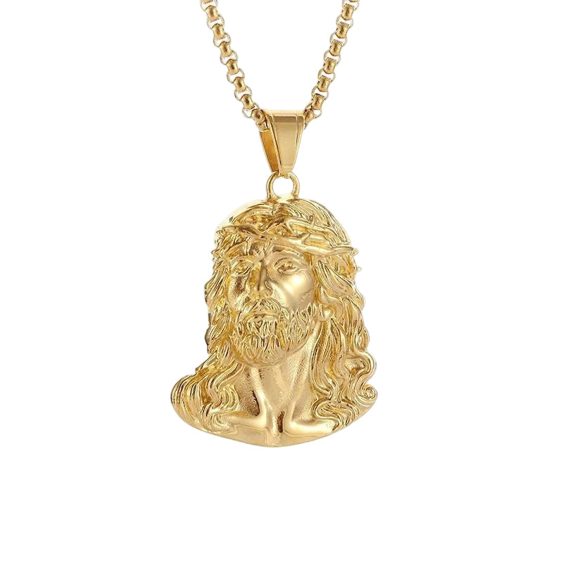 📢📢50% DE RÉDUCTION ! ✨Collier pendentif tête de Jésus
