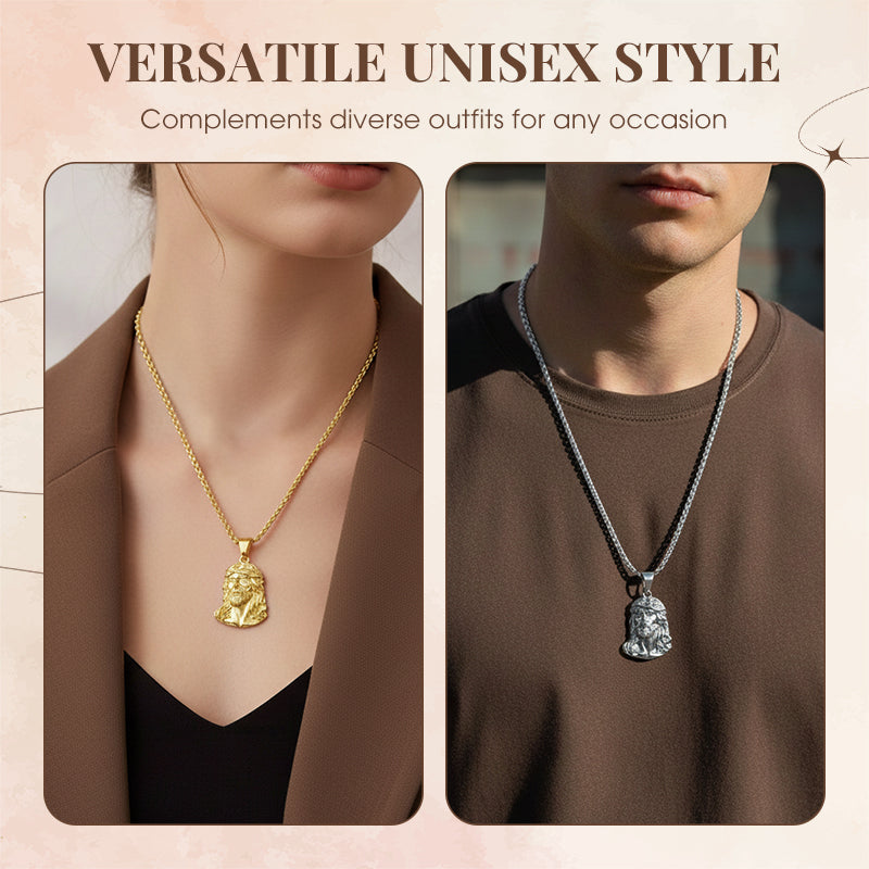 📢📢50% DE RÉDUCTION ! ✨Collier pendentif tête de Jésus