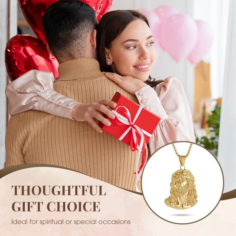 📢📢50% DE RÉDUCTION ! ✨Collier pendentif tête de Jésus