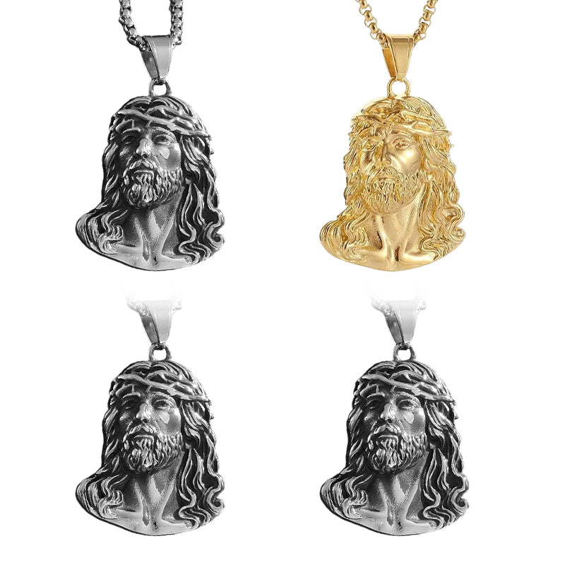 📢📢50% DE RÉDUCTION ! ✨Collier pendentif tête de Jésus