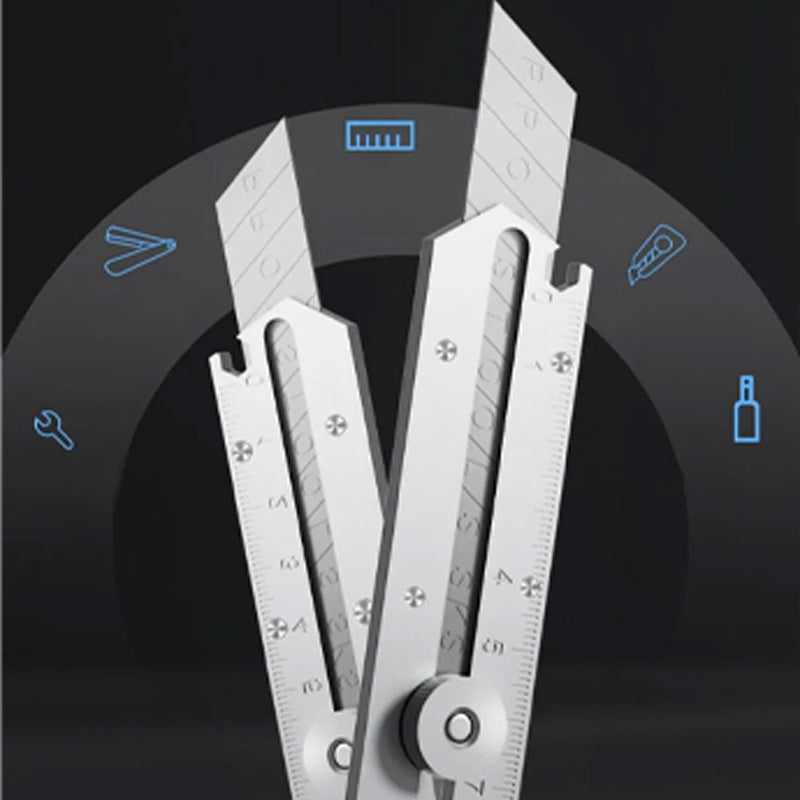 🔧 50 % de réduction ! Couteau utilitaire multifonction avec lame cassable – Grattoir, règle, clé & ouvre-bouteille en un seul outil compact ! ✨