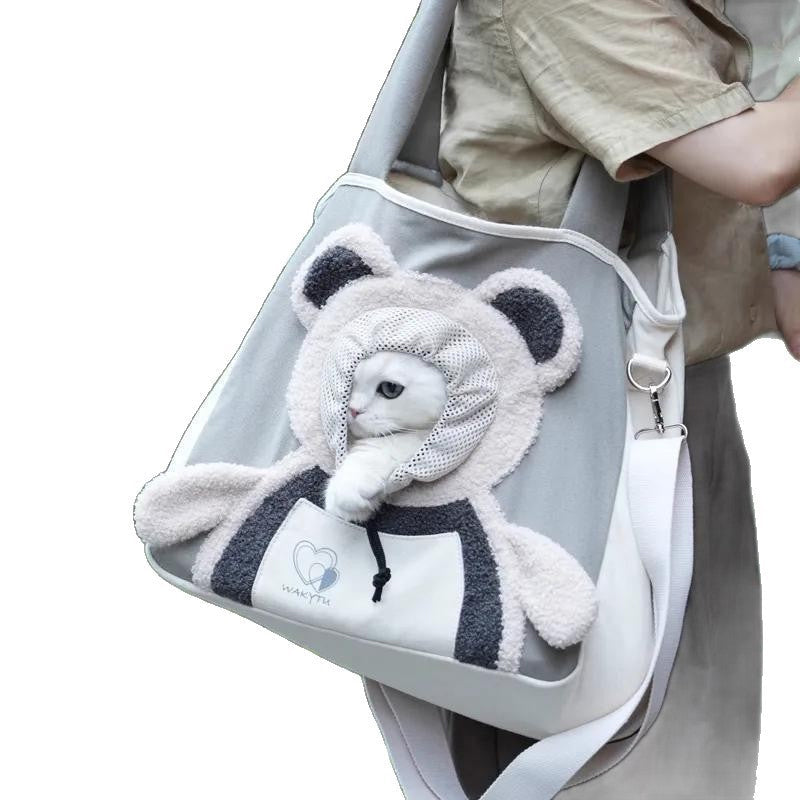🔥 DERNIER JOUR DE PROMOTION - 50 % DE RÉDUCTION 🔥 Sac de transport pour animaux de compagnie avec motif ours mignon et tête visible