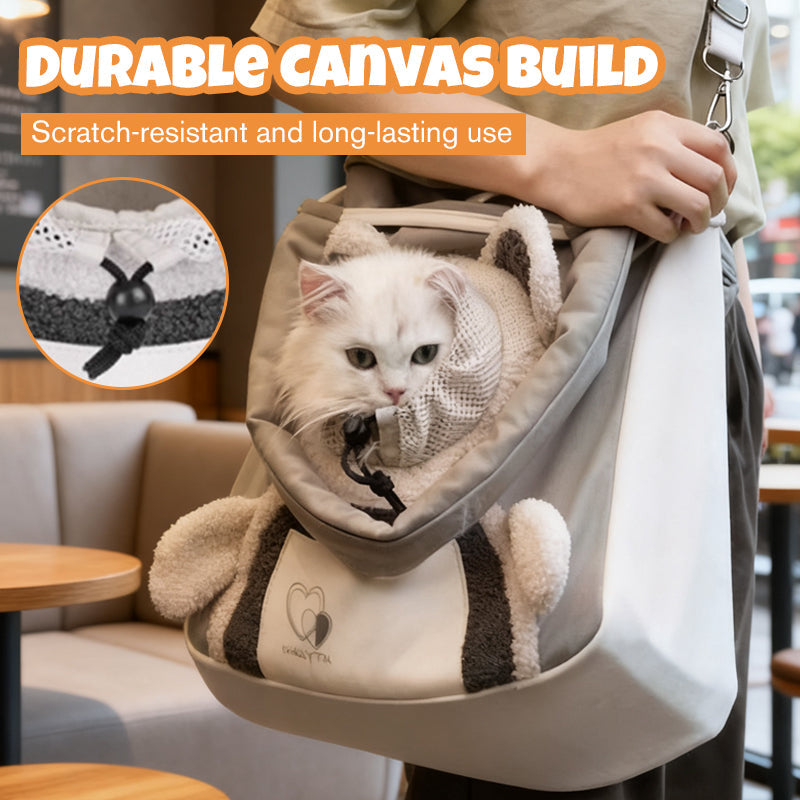 🔥 DERNIER JOUR DE PROMOTION - 50 % DE RÉDUCTION 🔥 Sac de transport pour animaux de compagnie avec motif ours mignon et tête visible