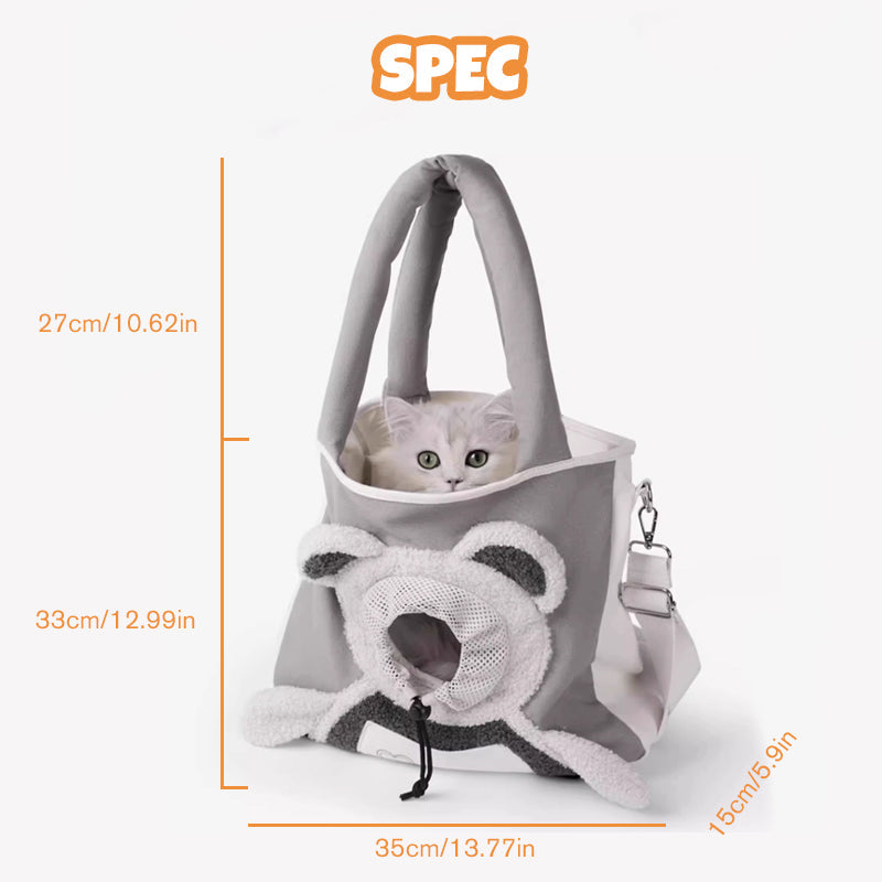 🔥 DERNIER JOUR DE PROMOTION - 50 % DE RÉDUCTION 🔥 Sac de transport pour animaux de compagnie avec motif ours mignon et tête visible