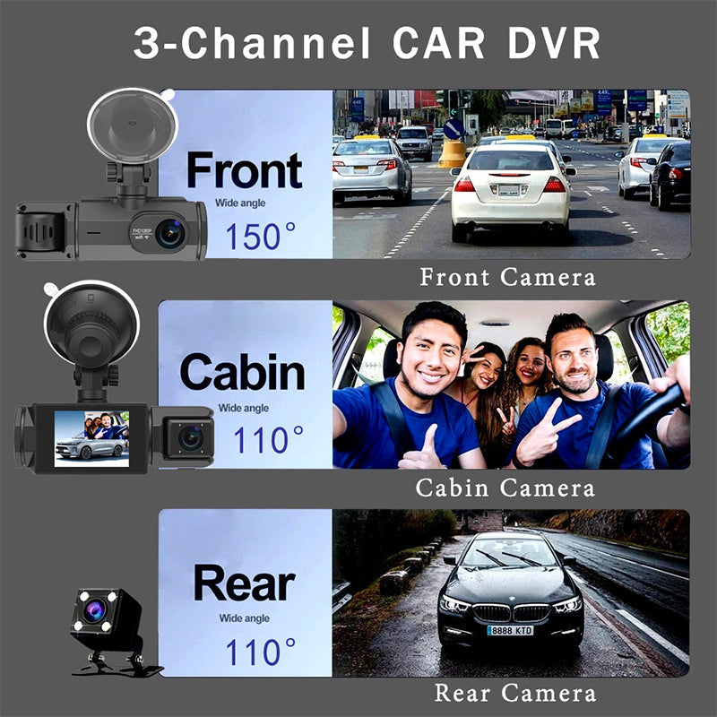 Enregistreur de voiture HD 1080p avec caméra de recul