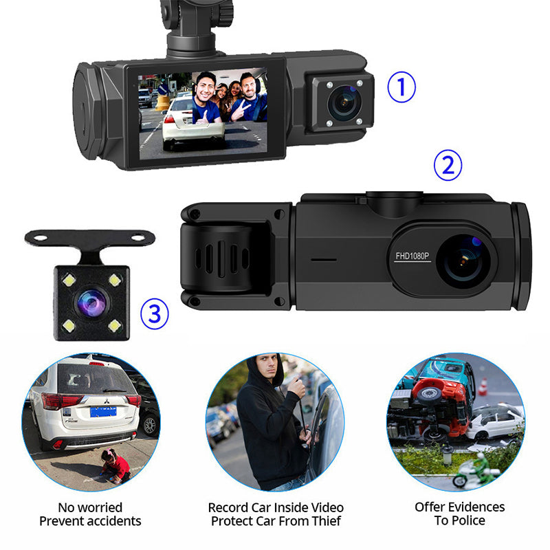 Enregistreur de voiture HD 1080p avec caméra de recul