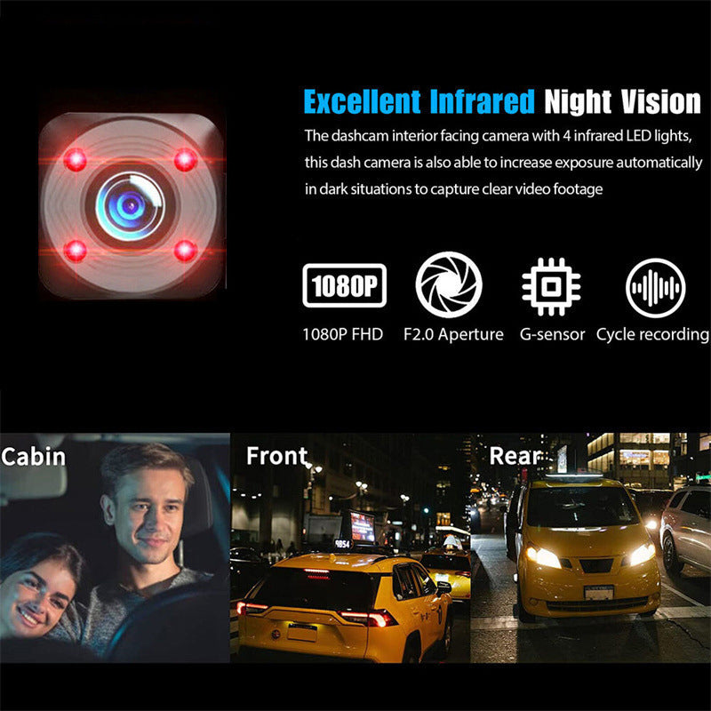 Enregistreur de voiture HD 1080p avec caméra de recul