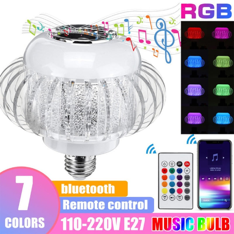 Ampoule LED RGB avec haut-parleur Bluetooth et télécommande