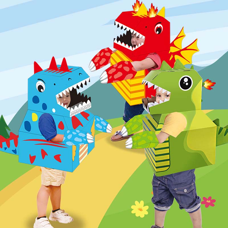 🔥Promotion du dernier jour - 50 % de réduction🎁Boîte en carton à fabriquer soi-même pour jouer à se déguiser en animaux