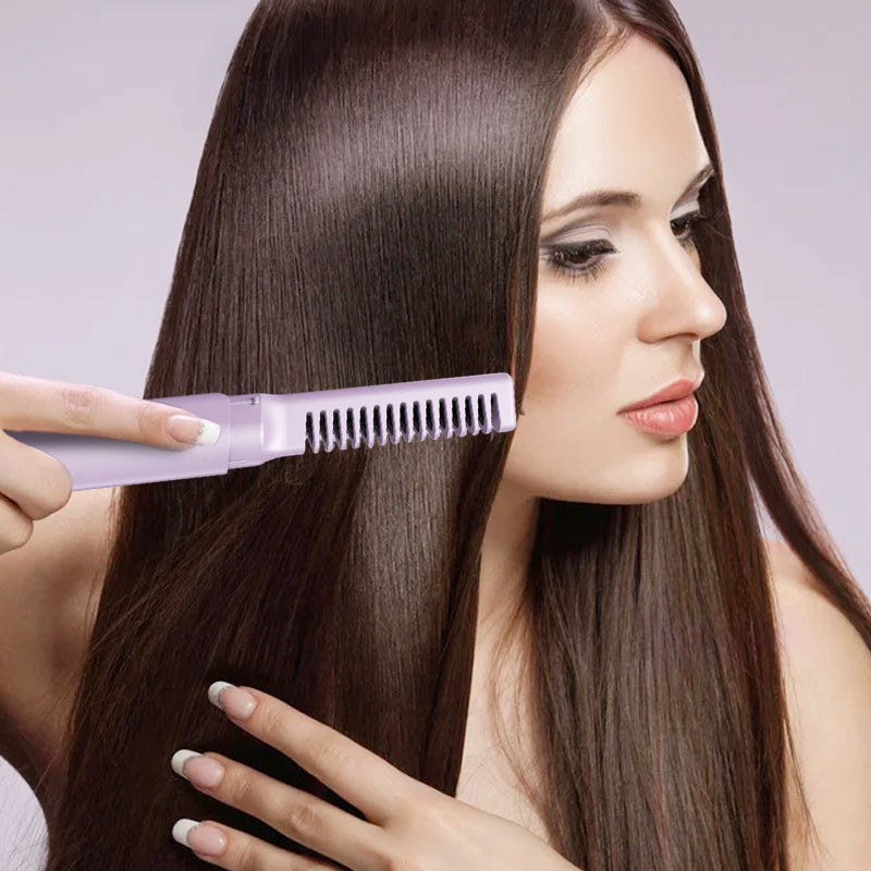🎄Soldes de Noël - Jusqu'à 49 % de réduction 💇‍♀️Peigne lisseur portable sans fil (🎁Peigne lisseur en forme de V)