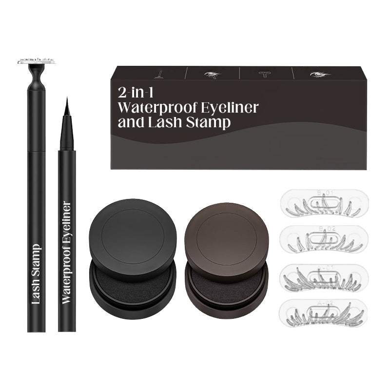 ✨ 50 % DE RÉDUCTION MAINTENANT ! ✨Eyeliner et tampon pour cils 2 en 1 résistant à l'eau