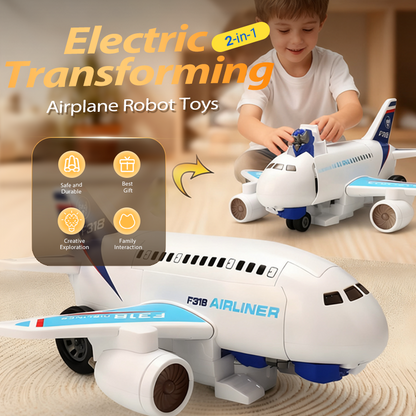 🎅Offre spéciale Noël 50 % DE RÉDUCTION🎁Jouets robots avions électriques transformables 2 en 1