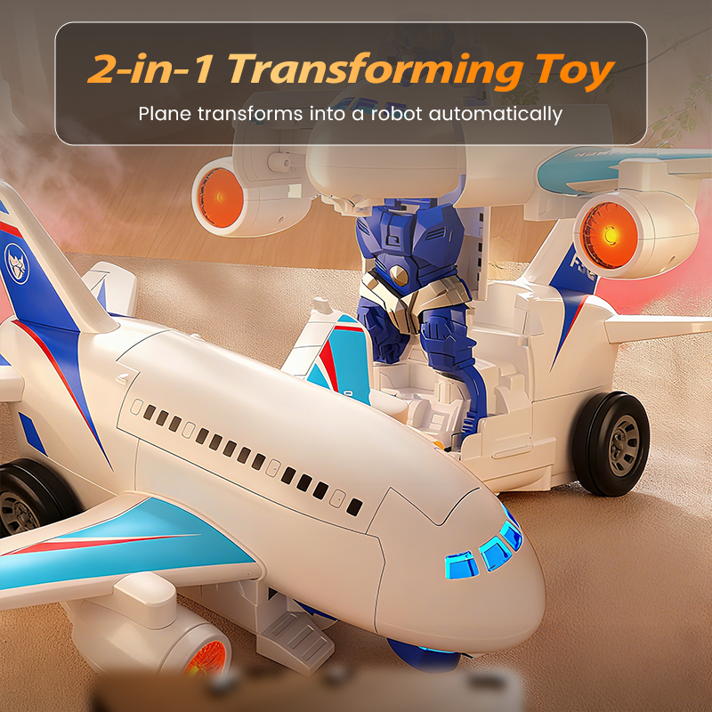 🎅Offre spéciale Noël 50 % DE RÉDUCTION🎁Jouets robots avions électriques transformables 2 en 1