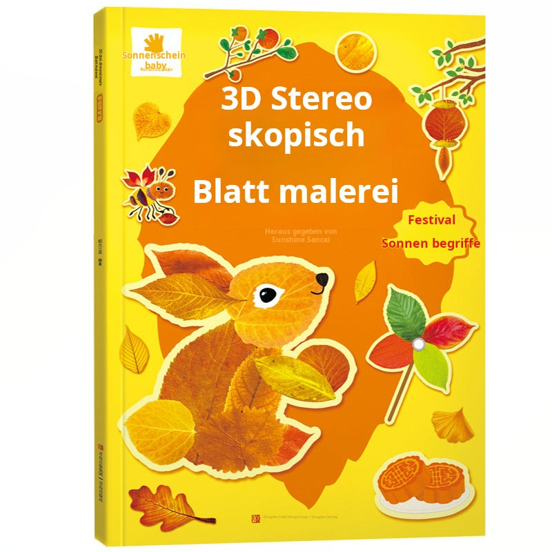 Tableau de Feuilles en 3D - Kit de Création Manuelle pour Enfants (avec Spécimens de Plantes)