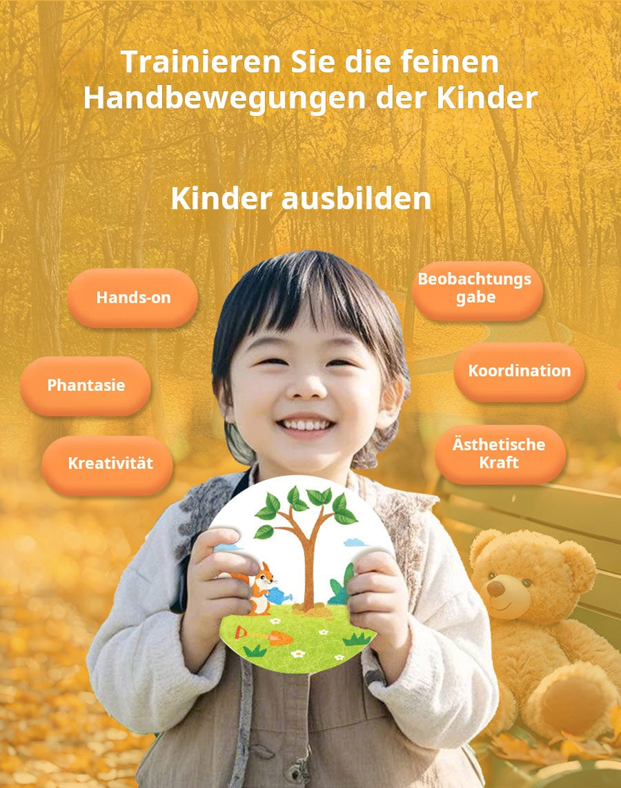 Tableau de Feuilles en 3D - Kit de Création Manuelle pour Enfants (avec Spécimens de Plantes)