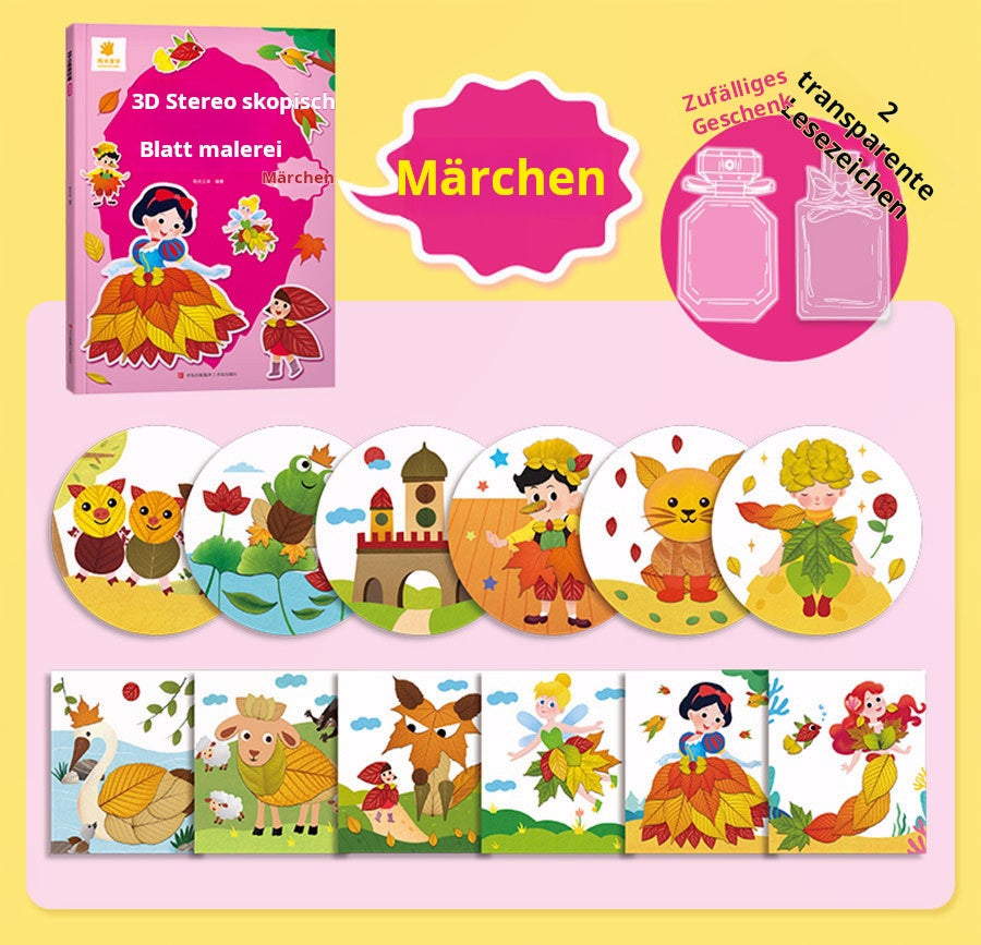 Tableau de Feuilles en 3D - Kit de Création Manuelle pour Enfants (avec Spécimens de Plantes)