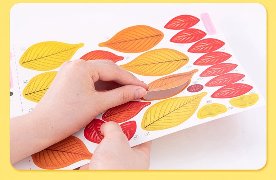 Tableau de Feuilles en 3D - Kit de Création Manuelle pour Enfants (avec Spécimens de Plantes)