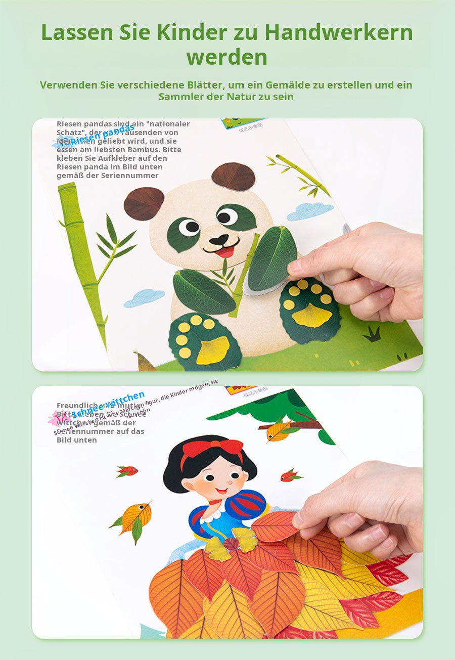 Tableau de Feuilles en 3D - Kit de Création Manuelle pour Enfants (avec Spécimens de Plantes)