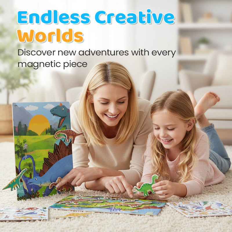 Livre éducatif pour enfants avec autocollants magnétiques réutilisables
