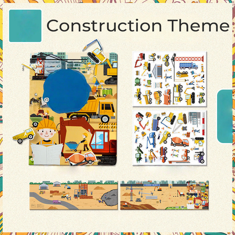 Livre éducatif pour enfants avec autocollants magnétiques réutilisables