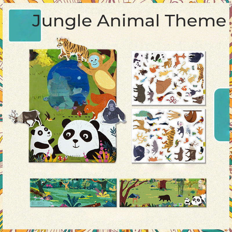 Livre éducatif pour enfants avec autocollants magnétiques réutilisables