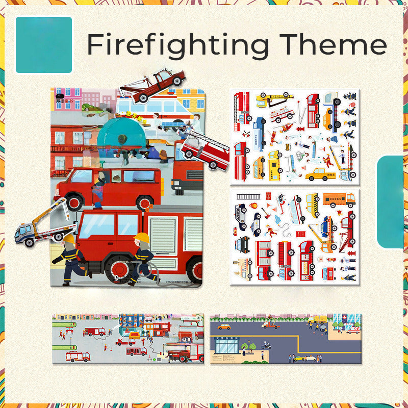 Livre éducatif pour enfants avec autocollants magnétiques réutilisables