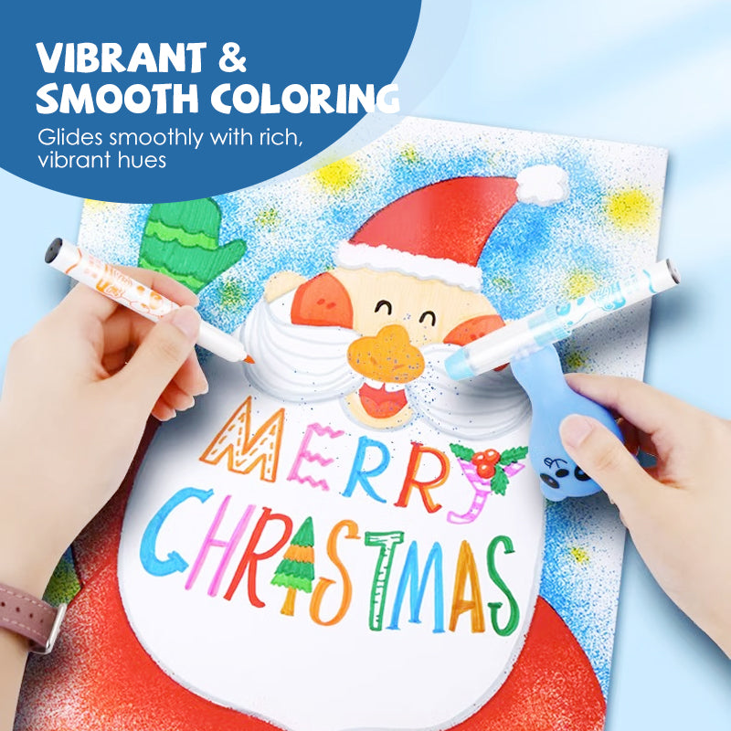 Ensemble artistique vibrant pour enfants avec stylos aérographes lavables