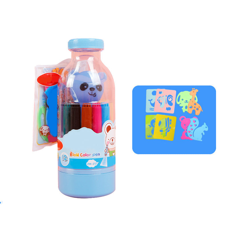 Ensemble artistique vibrant pour enfants avec stylos aérographes lavables