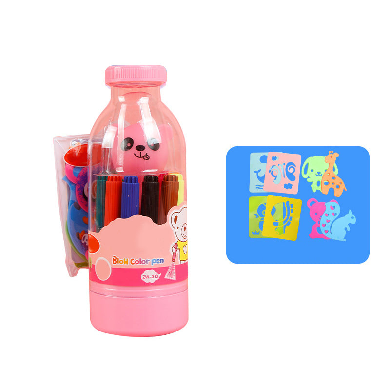 Ensemble artistique vibrant pour enfants avec stylos aérographes lavables