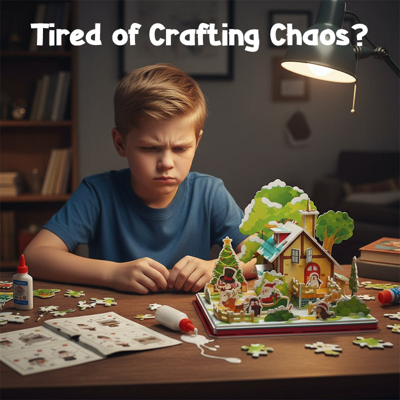 📢📢60 % de réduction !!!🎅Kit de puzzle de Noël 3D à assembler soi-même