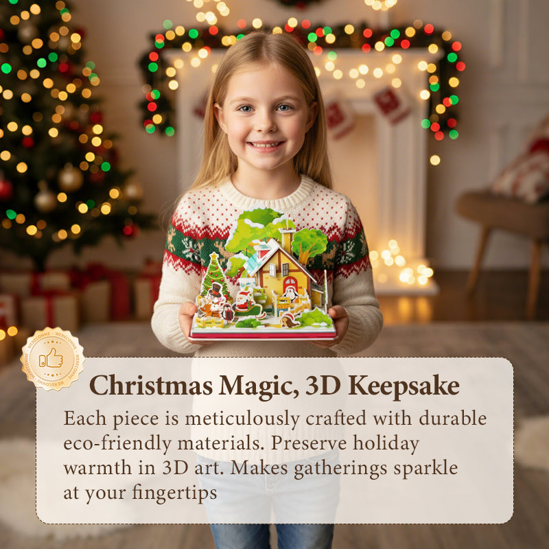 📢📢60 % de réduction !!!🎅Kit de puzzle de Noël 3D à assembler soi-même