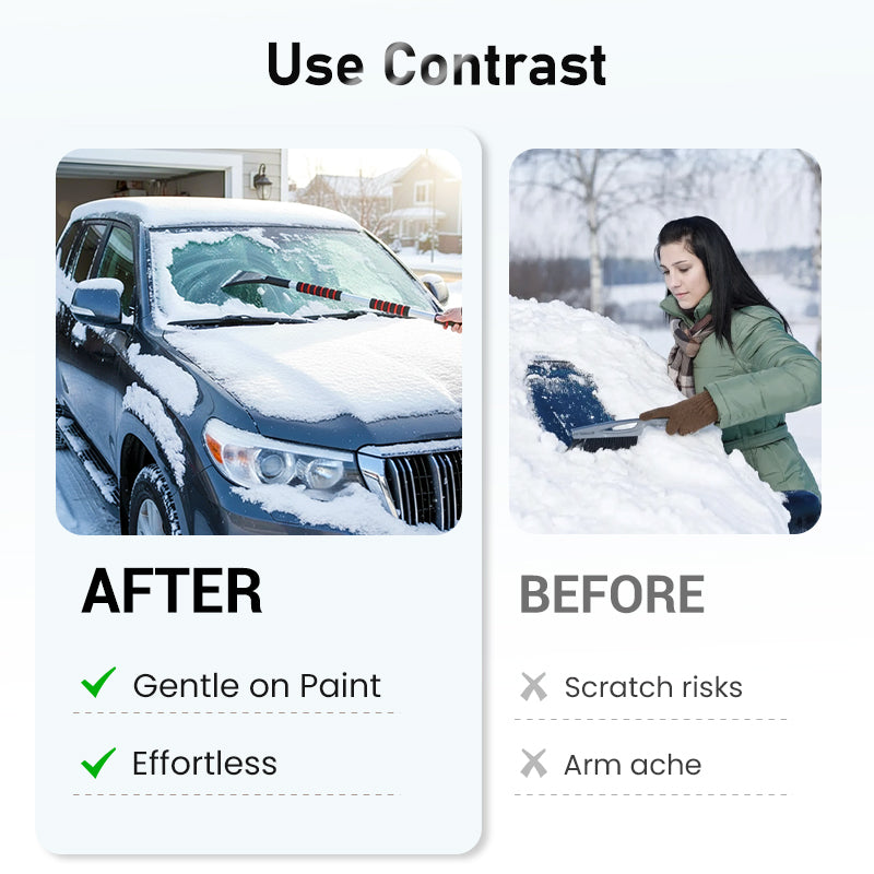 ❄️Grattoir à neige et à glace télescopique détachable pour voiture ef