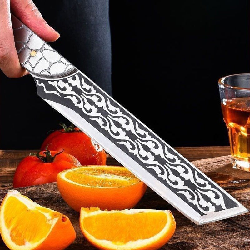 Couteau multifonctionnel à soie pleine avec étui