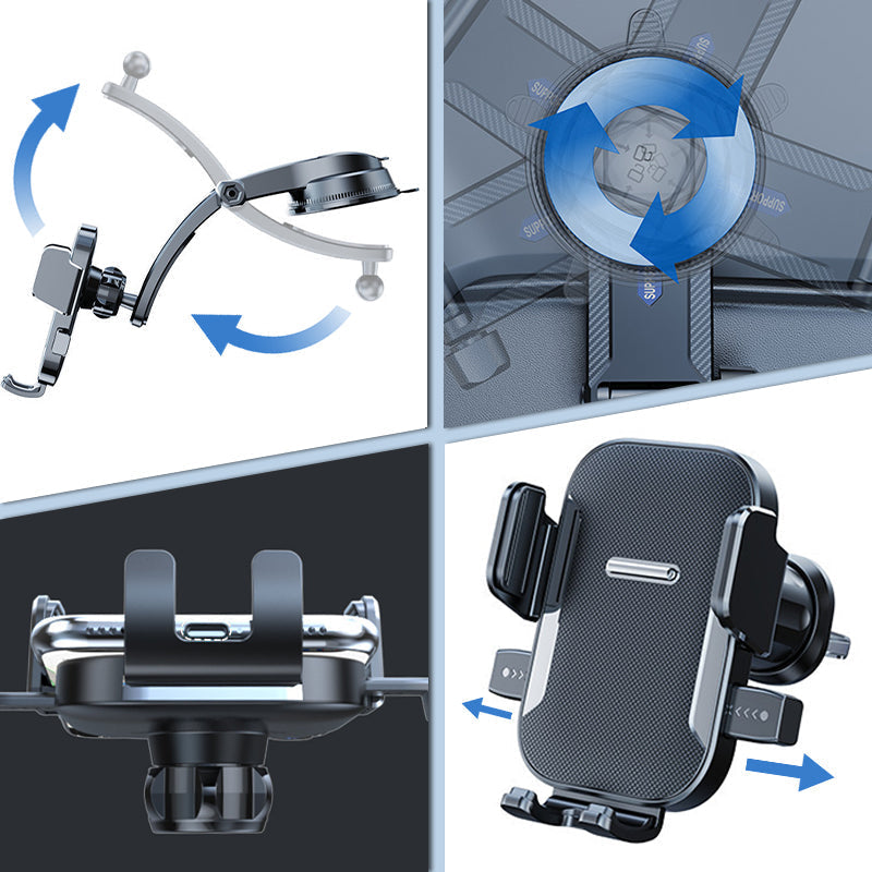 Support de Téléphone à Ventouse Multifonction pour Voiture
