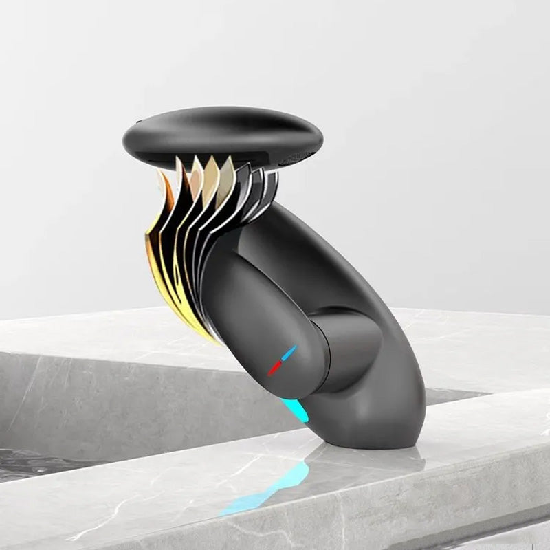 🌊 Robinet de lavabo extractible pivotant à 360° avec 4 modes de débit d'eau et éclairage LED