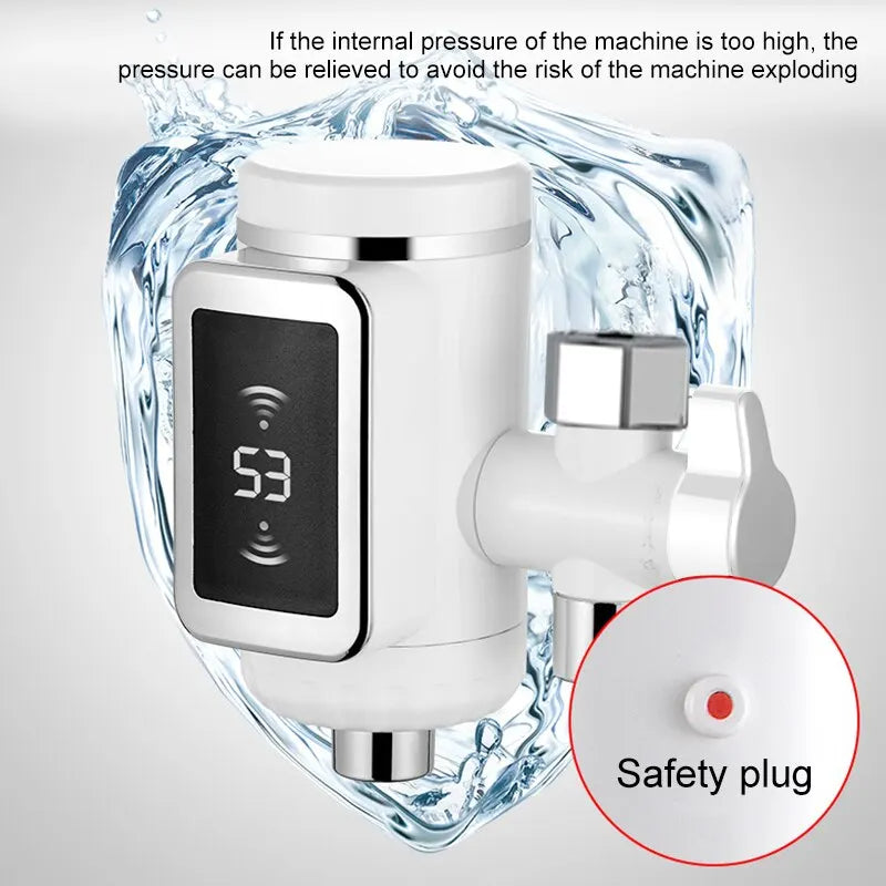 Robinet d'eau chaude avec affichage numérique