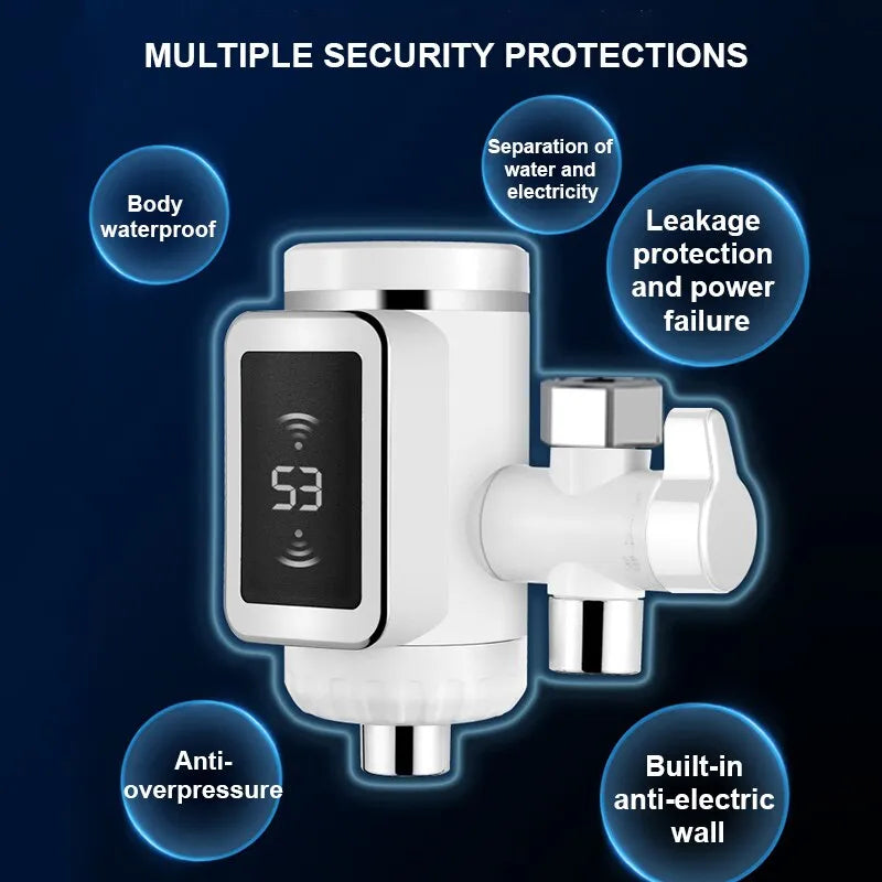 Robinet d'eau chaude avec affichage numérique