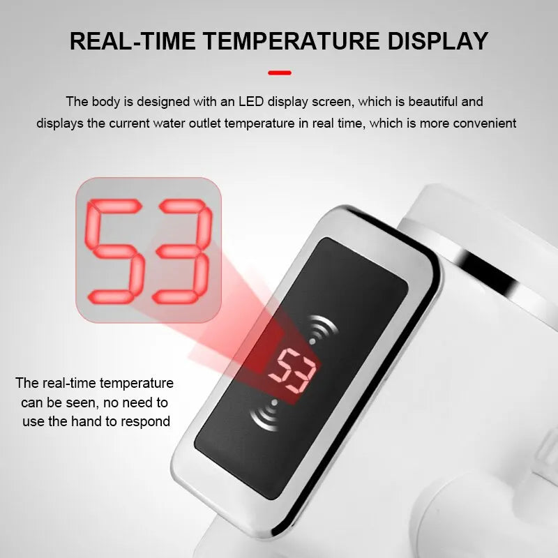 Robinet d'eau chaude avec affichage numérique