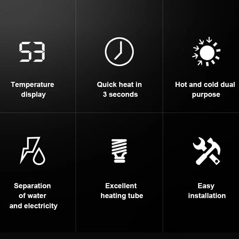 Robinet d'eau chaude avec affichage numérique