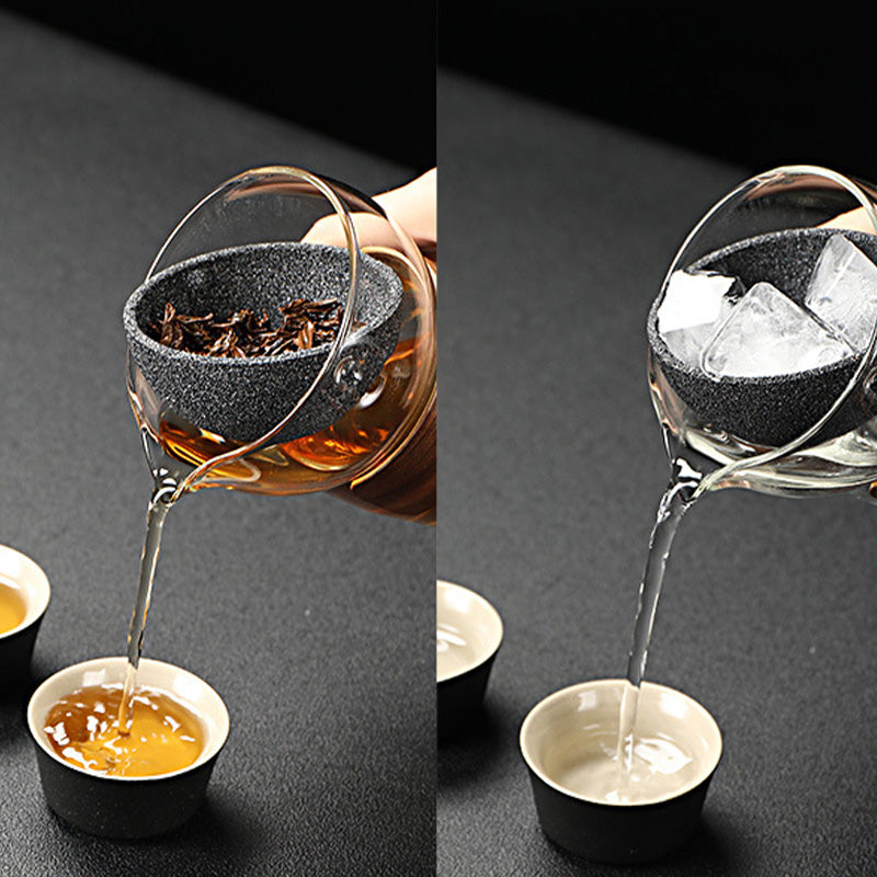 Filtre à thé et à café avec support - Ensemble de filtration professionnel : céramique microperforée + support stable