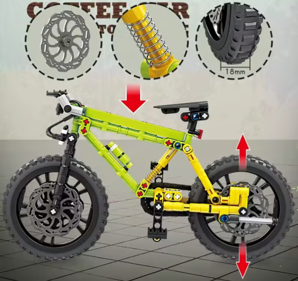 ✨ 50 % de réduction ! 🌟 Ensemble de Blocs de Construction VTT – Cadeau Créatif & Éducatif pour Enfants 🚴‍♂️🎁