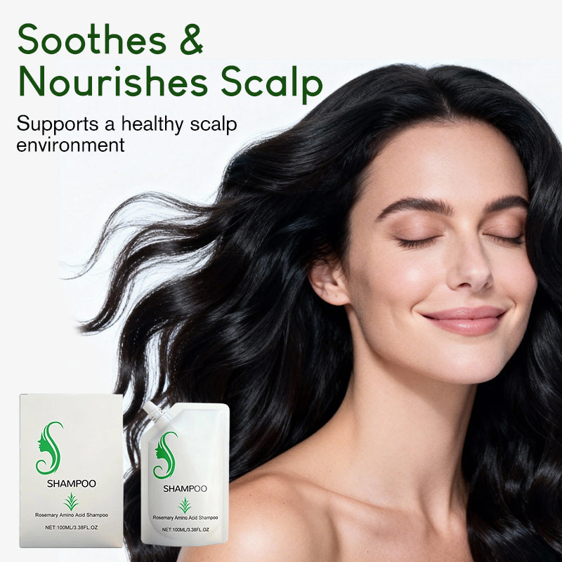 ✨ Shampooing hydratant aux acides aminés et au romarin — Nourrit le cuir chevelu, renforce chaque mèche ✨