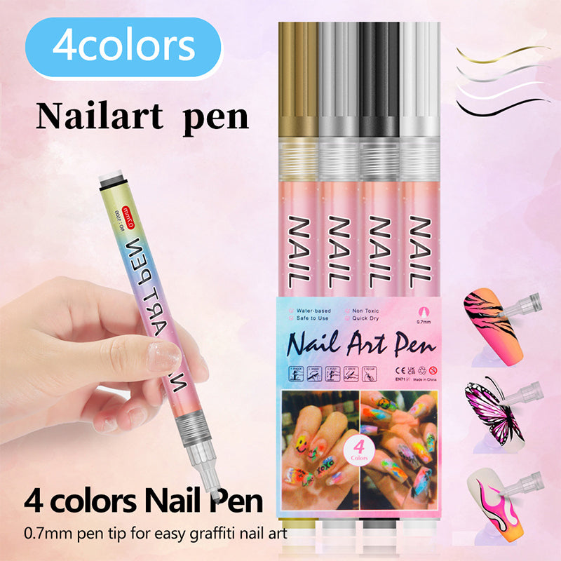 🔥 VENTE LIMITÉE 49 % DE RÉDUCTION ! 🎄 Promotion Exceptionnelle de Noël – Kit de 12 Stylos Professionnels pour Nail Art, pointe ultra-fine & séchage rapide 💅✨